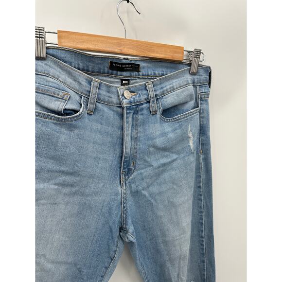 Flying Monkey Light Wash Blue Cotton Blend Denim Skinny Jeans Women's Size 29 - Picture 4 of 9